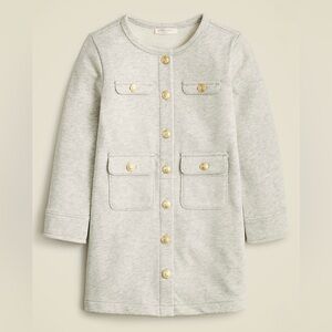 Crewcuts J. Crew Girl Lady Jacket Sweatshirt Dress Heather Grey Size 14 Girl
